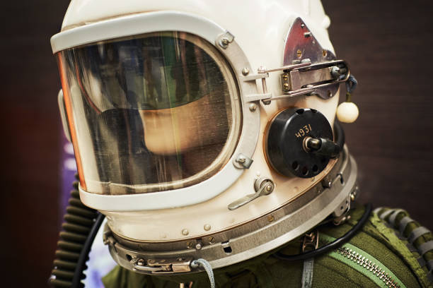 istock mannequin in a vintage space helmet close up 1130260208