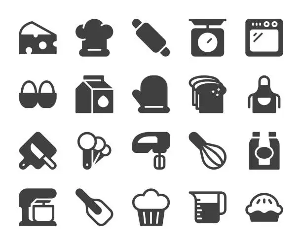 Vector illustration of Baking and Bakery - Icons