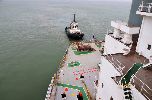 Tugs in action in port