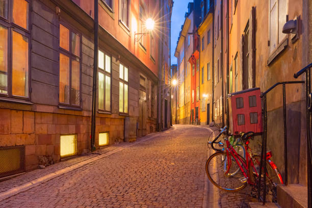 istock Empty street in Stockholm, Sweden 1130265990