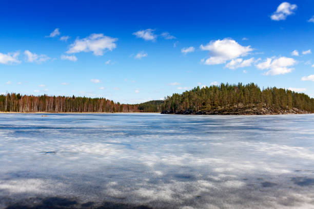 Early spring, the last ice on the lake