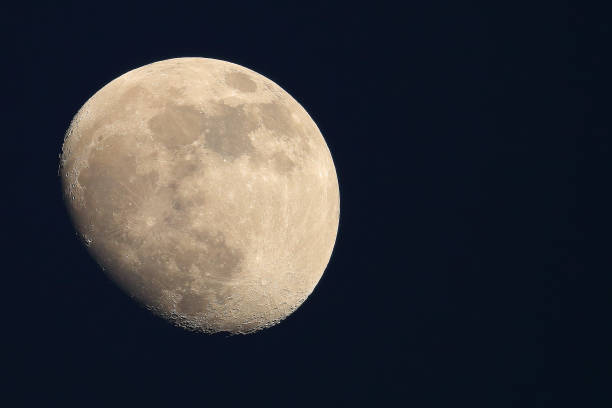 Moon The waxing moon on February 16, 2019 weltall stock pictures, royalty-free photos & images