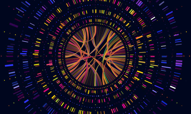illustrations, cliparts, dessins animés et icônes de données de génome. visualisation de barcode séquence génétique, test adn et illustration de concept le séquençage génétique médicale carte vectorielle - série séquentielle