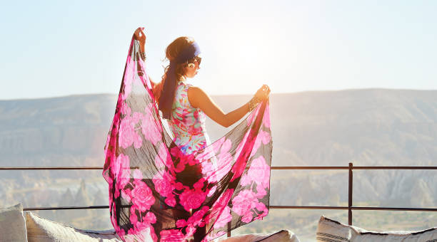 istock Embracing nature on sunset in Cappadocia 1130274404