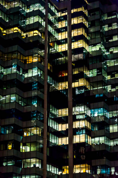 istock Office building at night, Sydney, Australia 1130274548