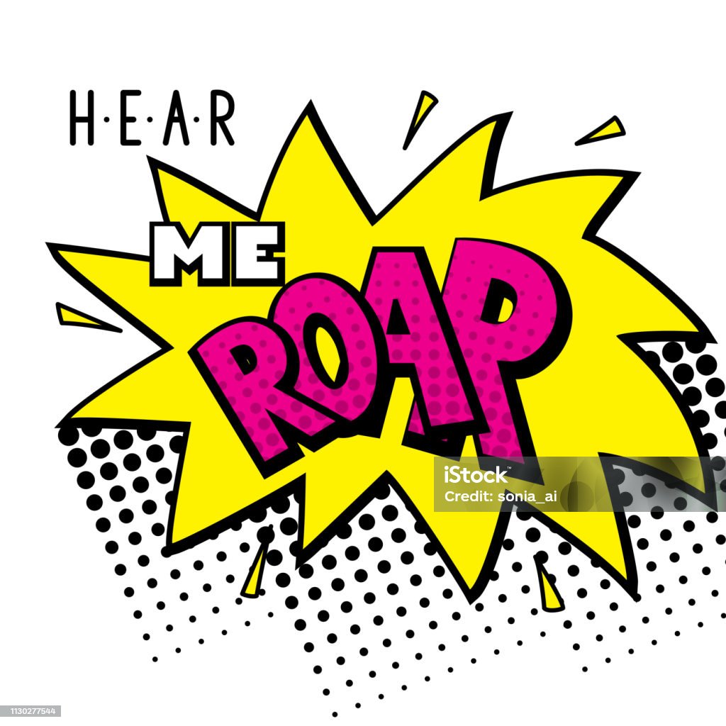 Hear me roar Hear me roar - hand-lettering illustration - stylish print for poster or t-shirt feminism quote and woman motivational slogan - Vector Roaring stock vector