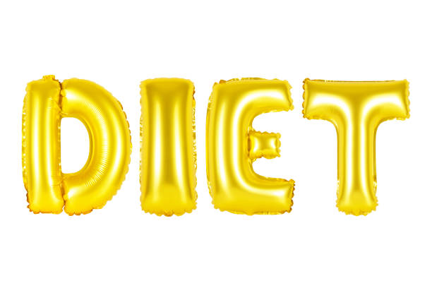 istock Gold alphabet balloons, diet 1130278340