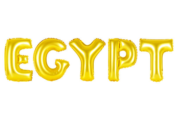 istock Gold alphabet balloons, egypt 1130278441