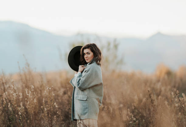 istock Fashion model posing outdoors 1130279619