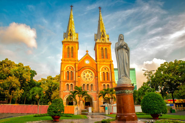Saigon Notre-Dame Cathedral Basilica (Basilica of Our Lady of The Immaculate Conception) in Ho Chi Minh city, Vietnam