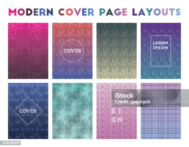 Cover Many Layout Modern Cover Page Layouts Stock Illustration - Download Image Now ...
