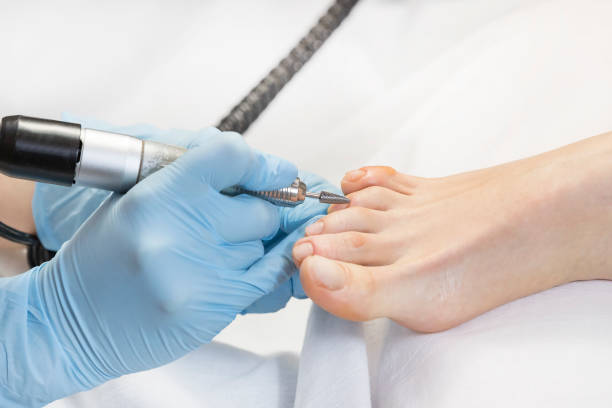 istock Process of pedicure women 1130283031