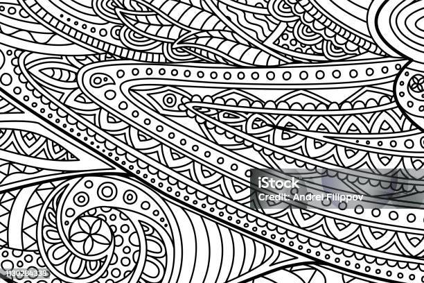 Coloring Book Page With Black And White Line Art Stock Illustration