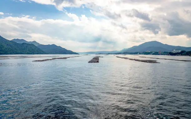 Scenery of the Onoseto straits in Hiroshima, Japan