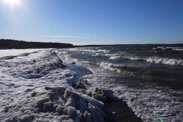 istock Storm on the icy, winter sea 1130286018