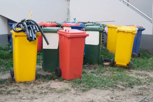 istock Colorful of trash can beside the walk way. 1130289317