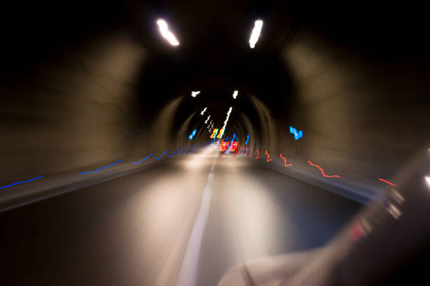 istock Driving in Tunnel long exposure photo. 1130289340
