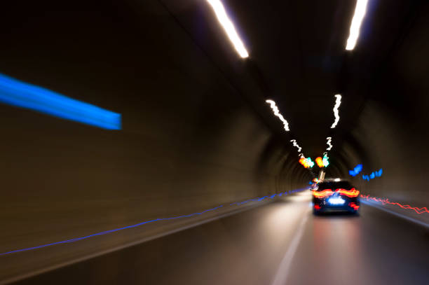istock Driving in Tunnel long exposure photo. 1130289342