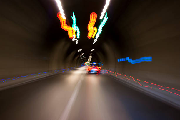 istock Driving in Tunnel long exposure photo. 1130289345
