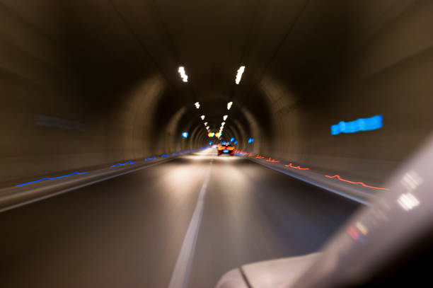 istock Driving in Tunnel long exposure photo. 1130289348