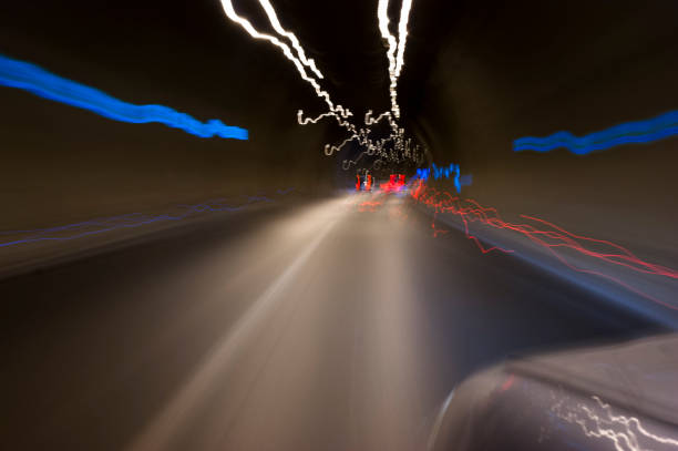 istock Driving in Tunnel long exposure photo. 1130289349