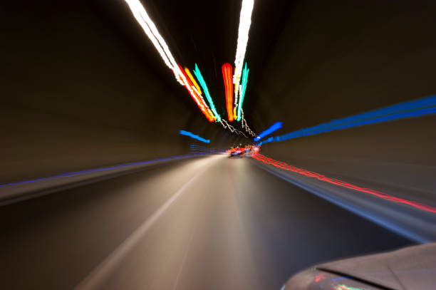 istock Driving in Tunnel long exposure photo. 1130289351
