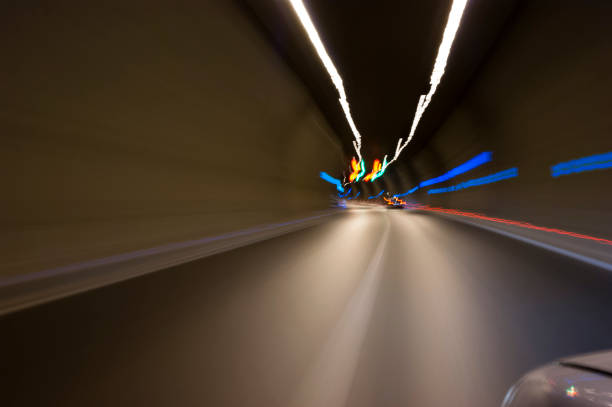 istock Driving in Tunnel long exposure photo. 1130289353