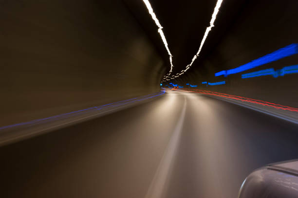 istock Driving in Tunnel long exposure photo. 1130289358
