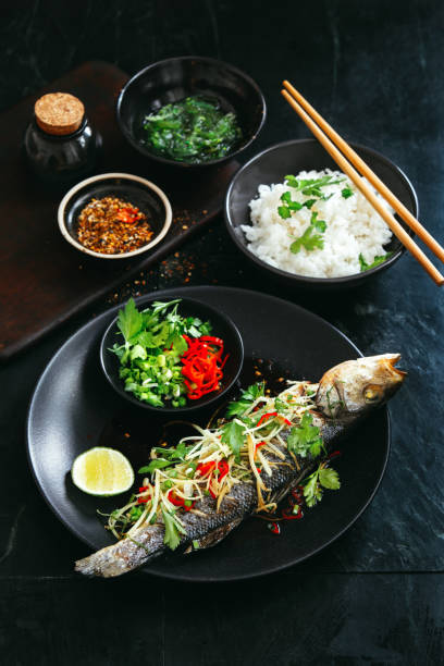 istock Steamed sea bass 1130289998