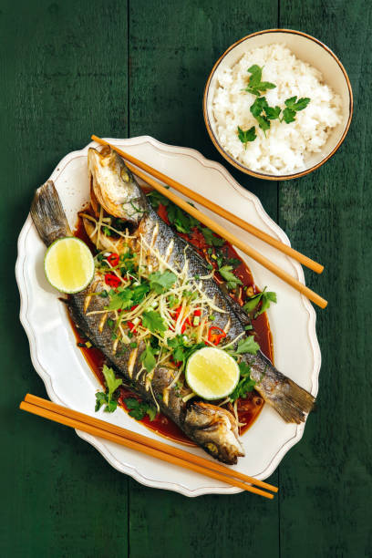 istock Steamed sea bass 1130290498