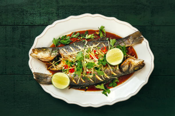 istock Steamed sea bass 1130290592
