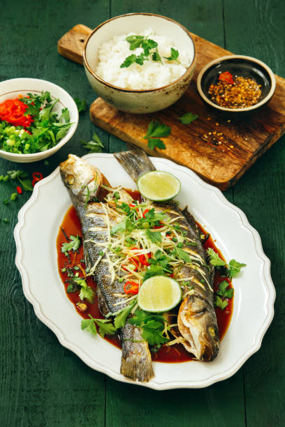 istock Steamed sea bass 1130290791