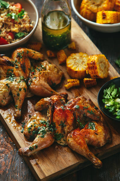 istock Grilled whole butterflied chickens 1130290875