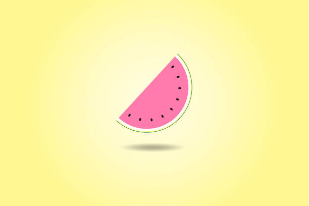 Watermelon slice pattern background - Vector. vector art illustration