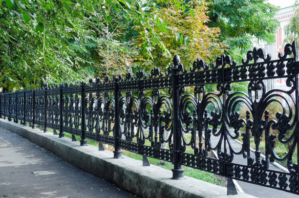 istock Metal fence - close-up 1130297695