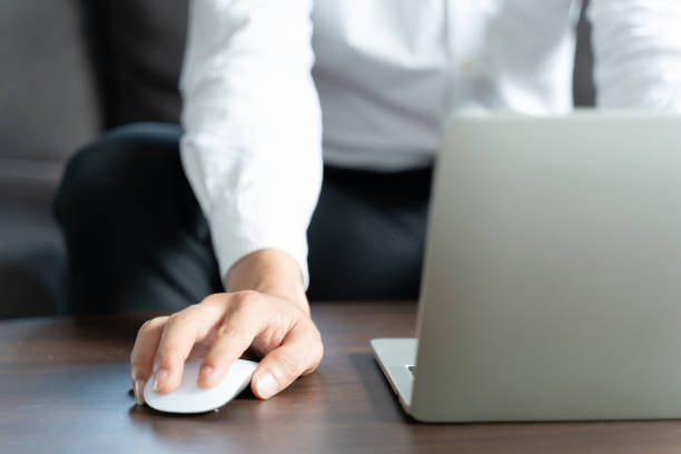 istock Close up hand's of businessman  using laptop 1130298719