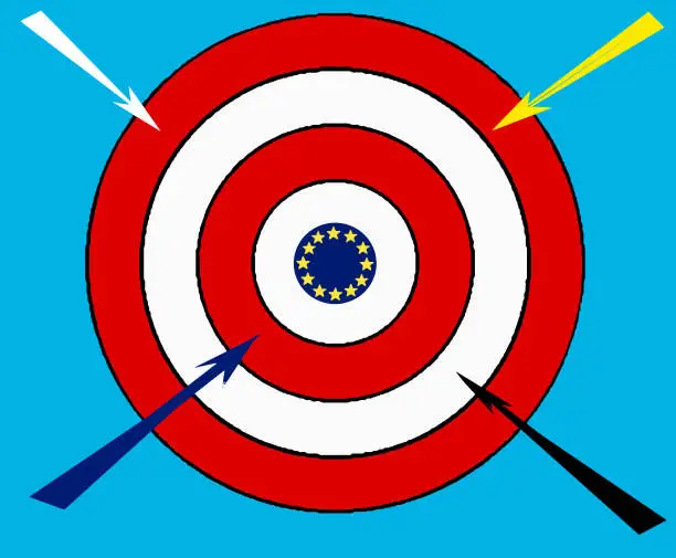 Vector illustration of Europe target