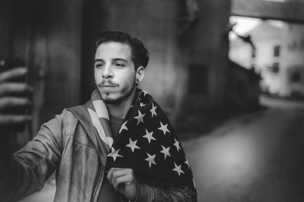 istock Man with American Flag 1130301822