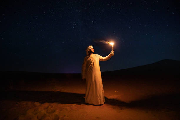 Arabs camping at night in the desert Arabs camping at night in the desert out of Dubai arabian desert stock pictures, royalty-free photos & images