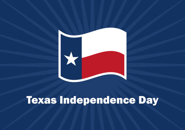 illustrazioni stock, clip art, cartoni animati e icone di tendenza di vettore del texas independence day - texas state flag