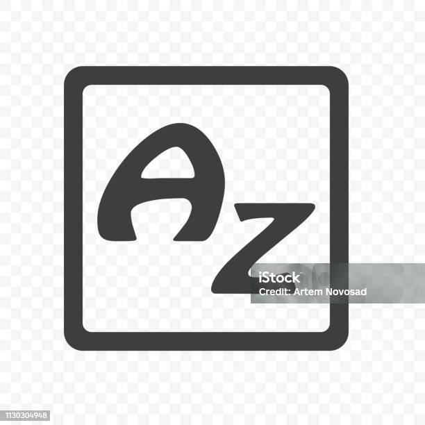 The Icon Of The English Alphabet Stylish Minimalistic Sign Vector On Transparent Background Stock Illustration - Download Image Now