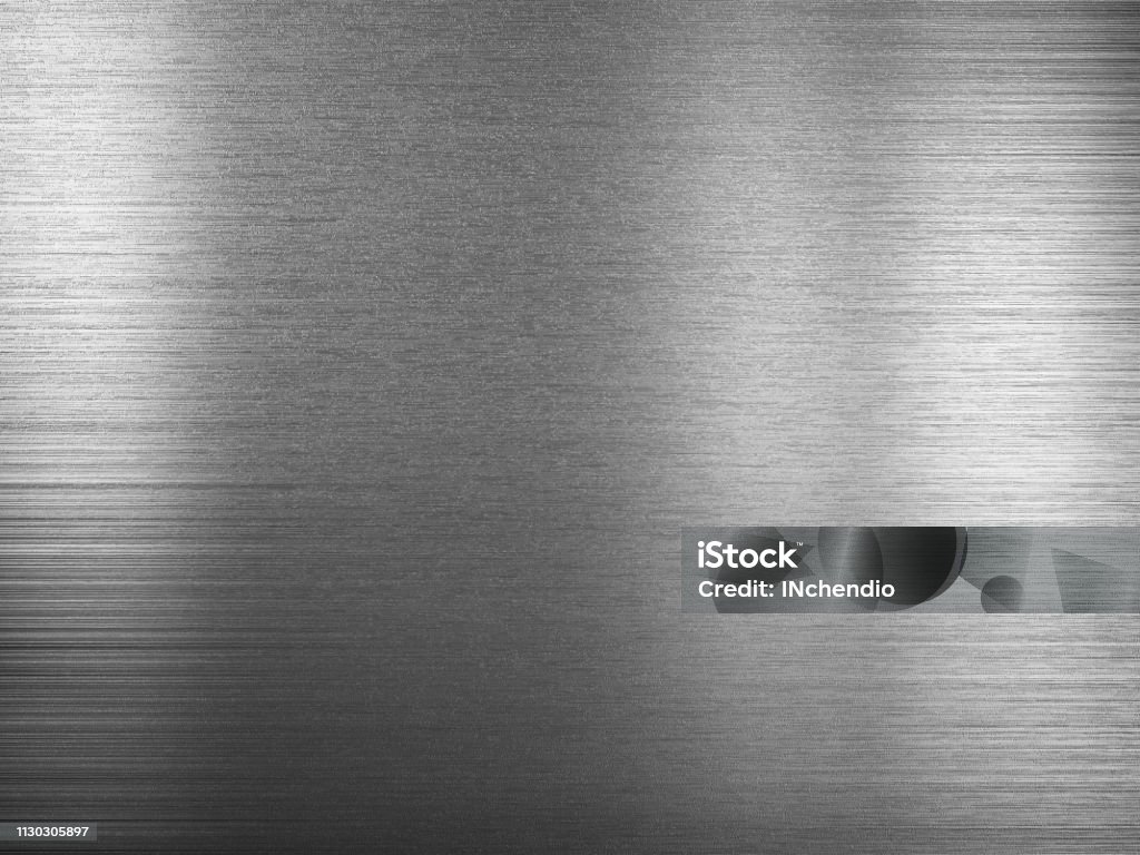 Brushed metal plate Metal Stock Photo