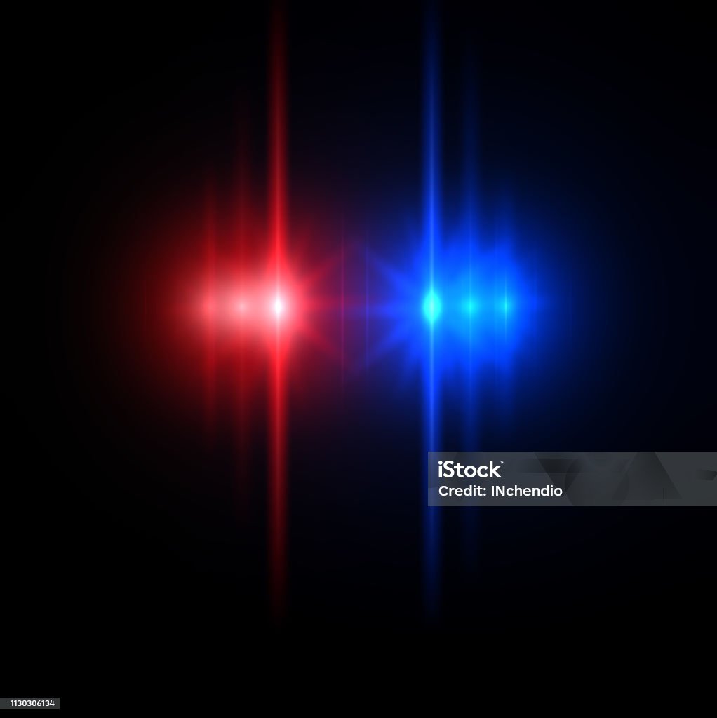 Luces de coche de policía - Foto de stock de Luz de vehículo de policía libre de derechos