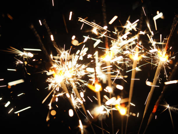 istock Burning sparkler background, Happy New Year. Firework 1130307159