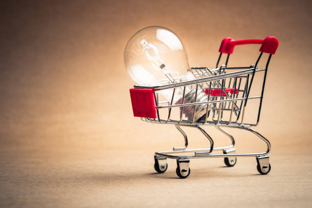 istock Small Shopping Cart and Ideas 1130309254