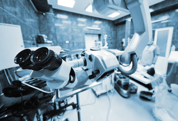 istock surgical microscope on the background of modern neurosurgical operating room 1130310732