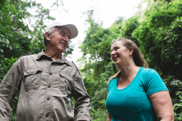 istock Mature couple at natural park 1130312446