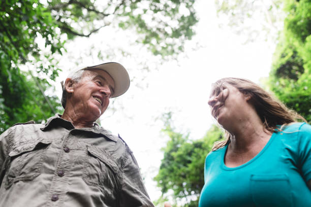 istock Mature couple at natural park 1130312454