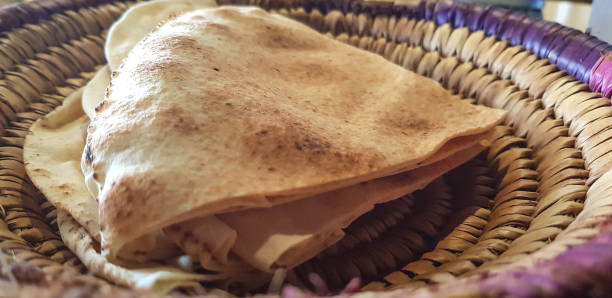 istock Pita, a type of flat bread - Middle-eastern bread 1130313879