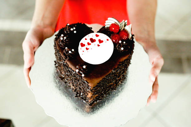 A cake in the shape of a heart for Valentines, Anniversaries, and Birthdays.